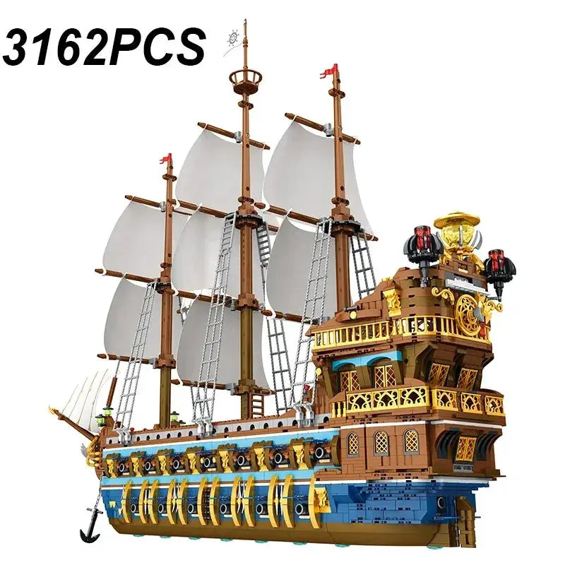 Royal Sunshine Sailing Ship Building Blocks Educational Toy - ToylandEU