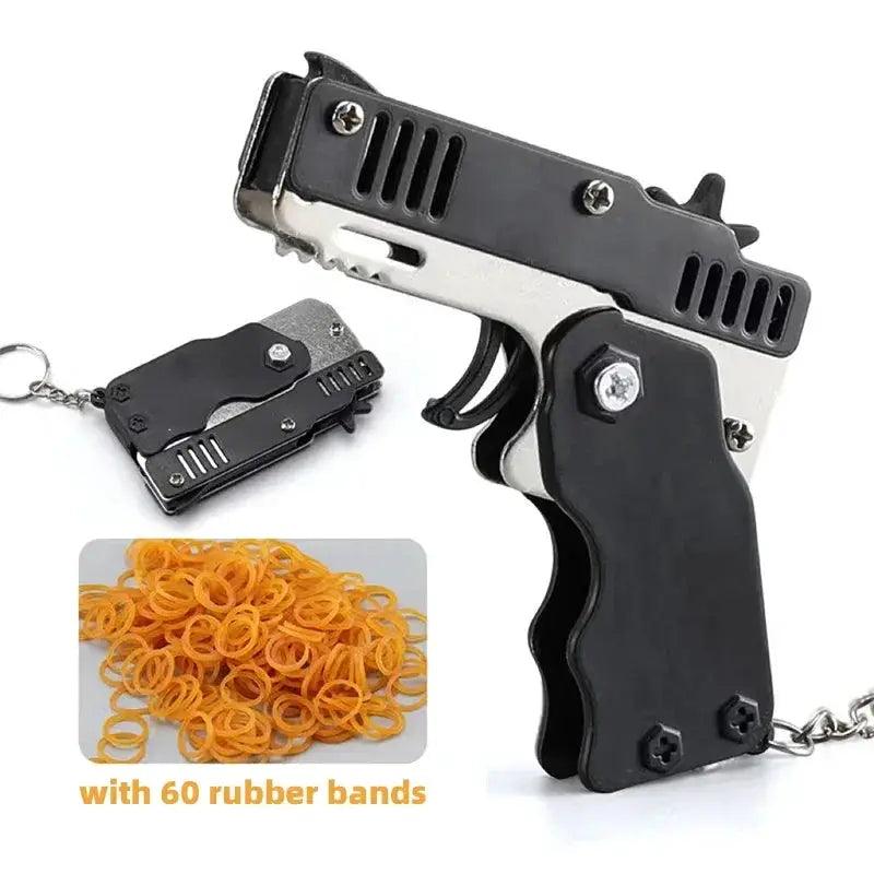  Rubber Band Gun Keychain Durable Toy For Kids Outdoors -  ToylandEU™