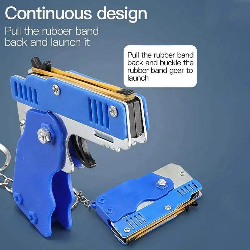  Rubber Band Gun Keychain Durable Toy For Kids Outdoors -  ToylandEU™
