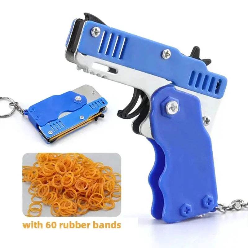  Rubber Band Gun Keychain Durable Toy For Kids Outdoors -  ToylandEU™