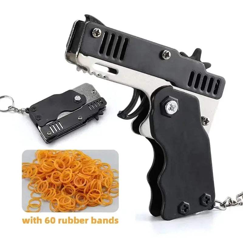  Rubber Band Gun Keychain Durable Toy For Kids Outdoors -  ToylandEU™