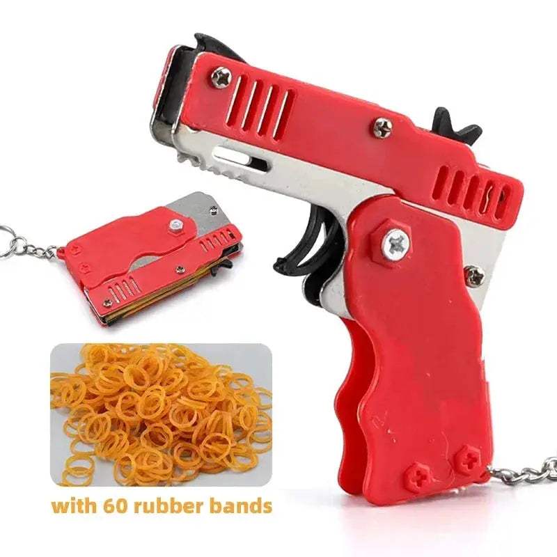  Rubber Band Gun Keychain Durable Toy For Kids Outdoors -  ToylandEU™
