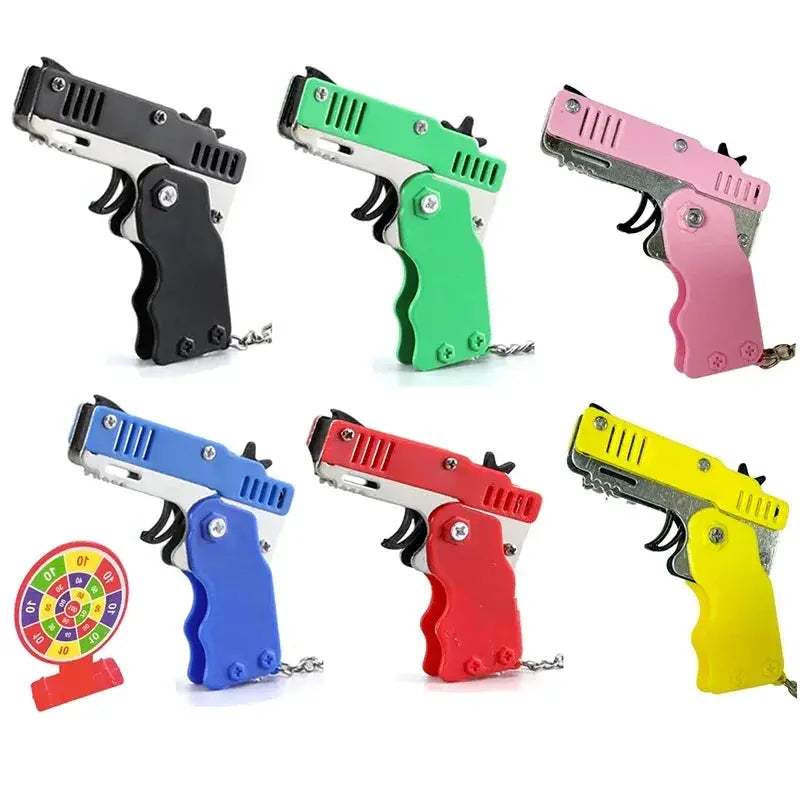 Rubber Band Gun Keychain Durable Toy For Kids Outdoors -  ToylandEU™