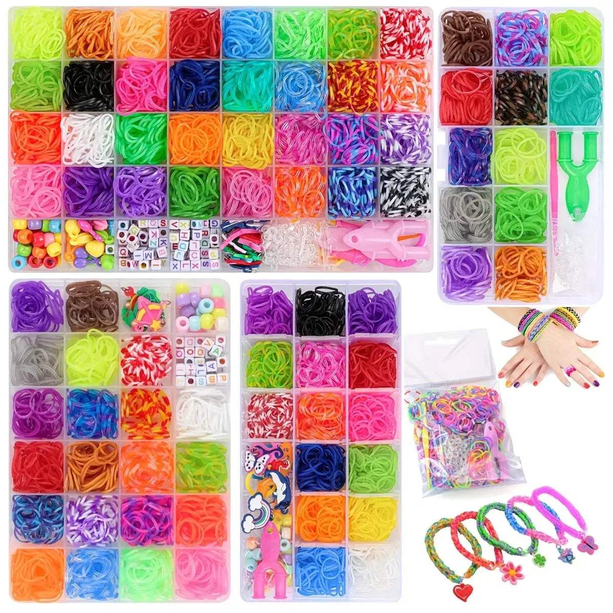Rubber Band Loom Bracelet Kit Including 12 24 40 Bands - ToylandEU