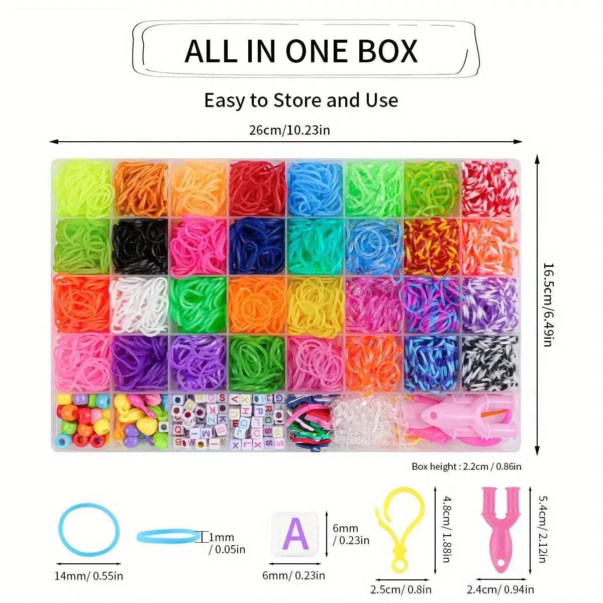Rubber Band Loom Bracelet Kit Including 12 24 40 Bands - ToylandEU