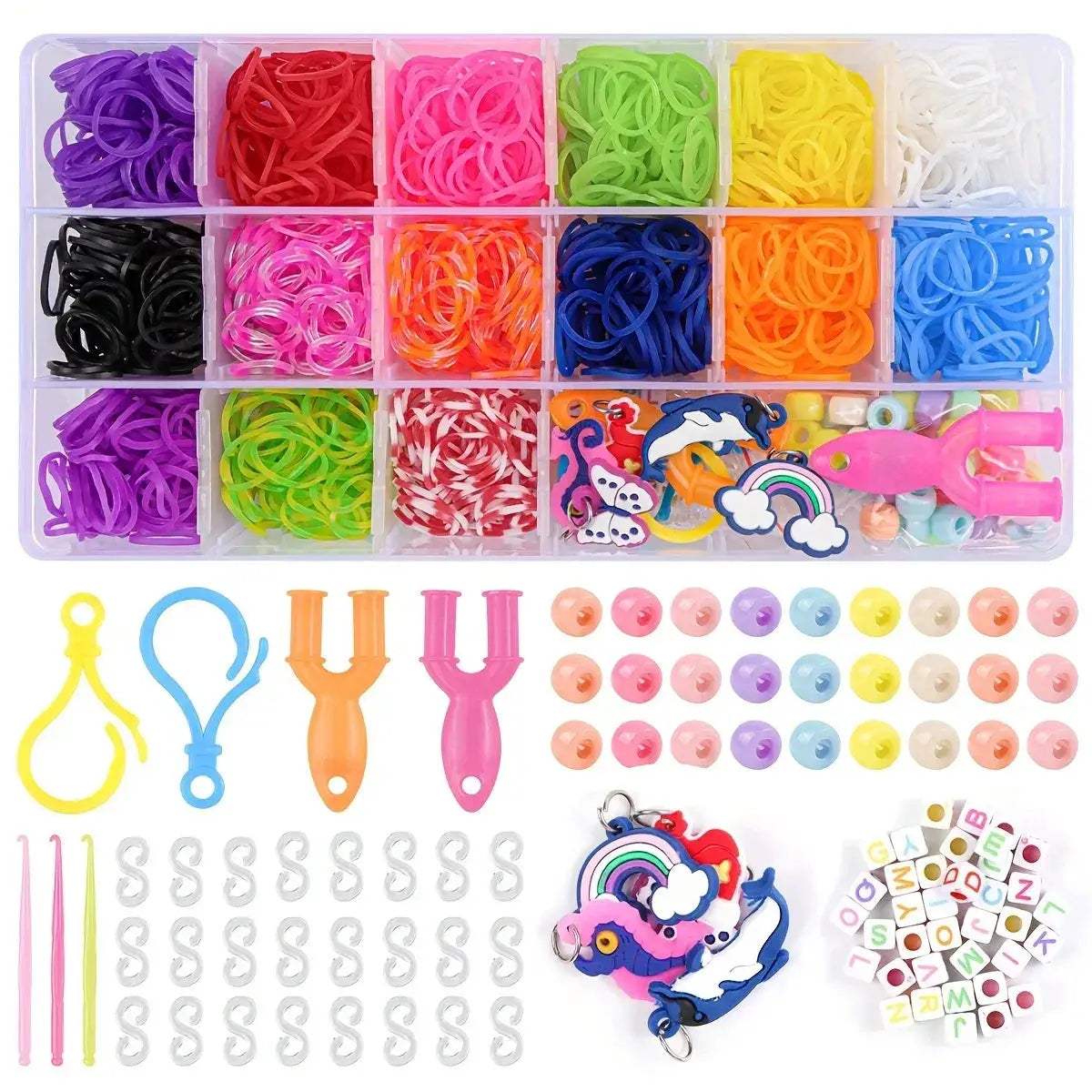 Rubber Band Loom Bracelet Kit Including 12 24 40 Bands - ToylandEU