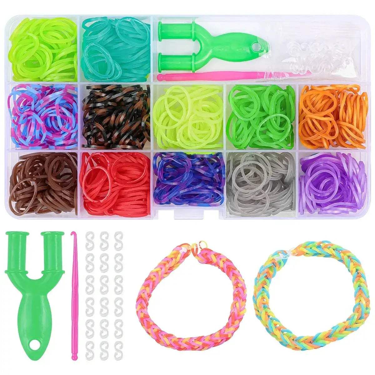Rubber Band Loom Bracelet Kit Including 12 24 40 Bands - ToylandEU