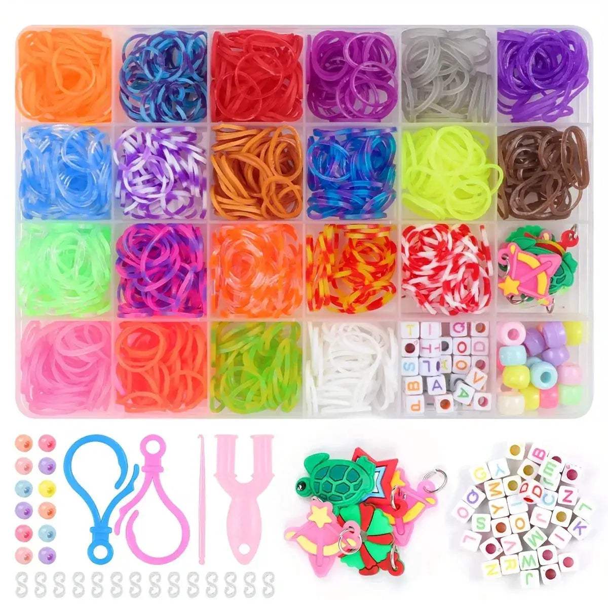 Rubber Band Loom Bracelet Kit Including 12 24 40 Bands - ToylandEU