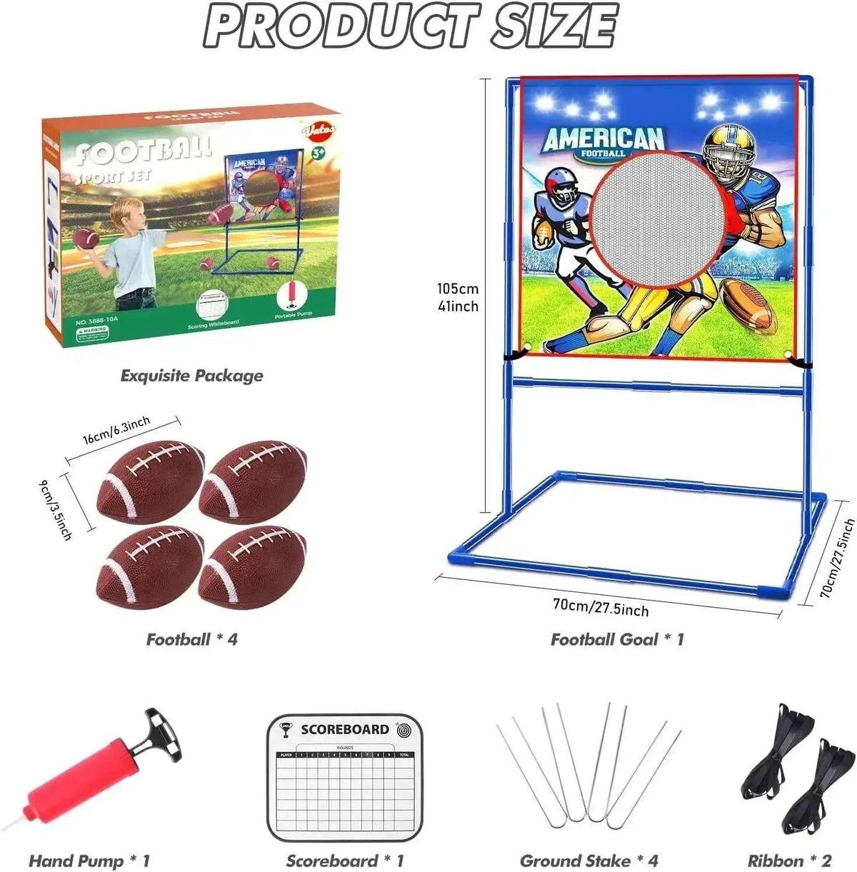  VATOS Rugby US Football Toss Target Games Indoor Outdoor Toy -  ToylandEU™