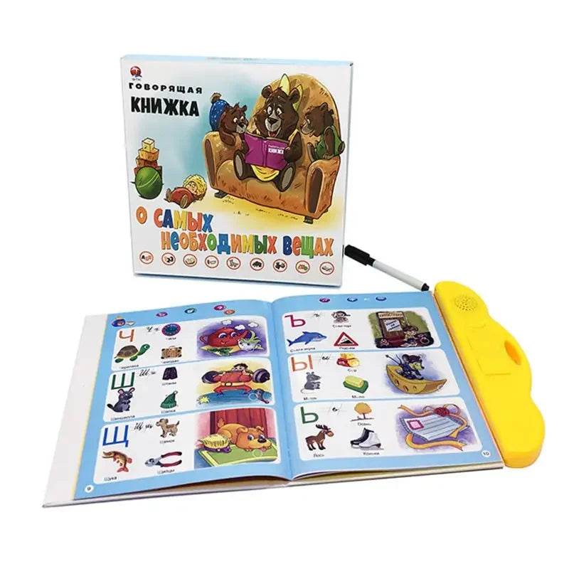 Russian Electronic Sound Book Educational Book Toy Kid Russian Language Reading Machine with Learning Pen for Early Learning - ToylandEU