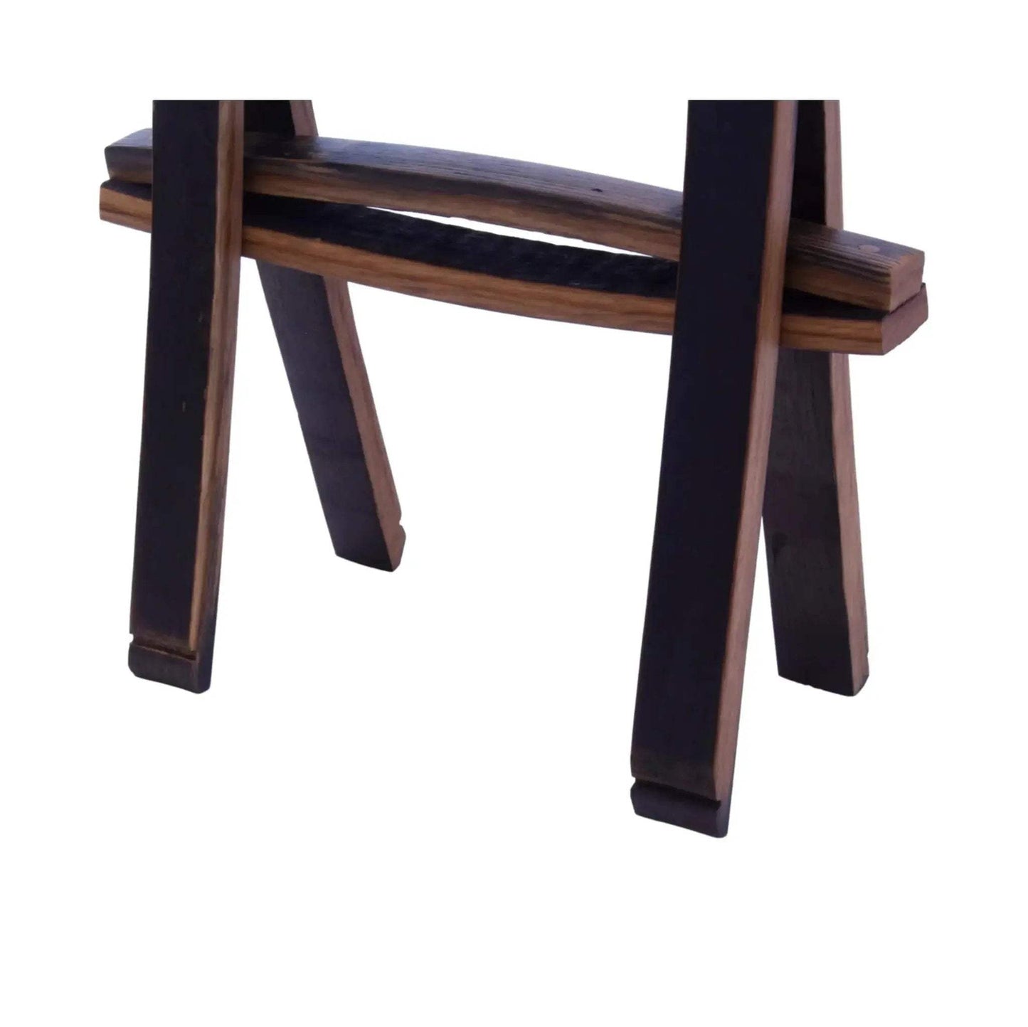 Rustic Wooden Accent or End Table with Wormy Maple Top and Barrel Stave Legs - ToylandEU