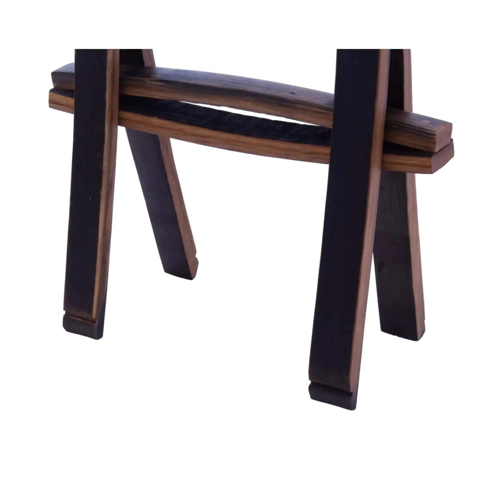 Rustic Wooden Accent or End Table with Wormy Maple Top and Barrel Stave Legs - ToylandEU
