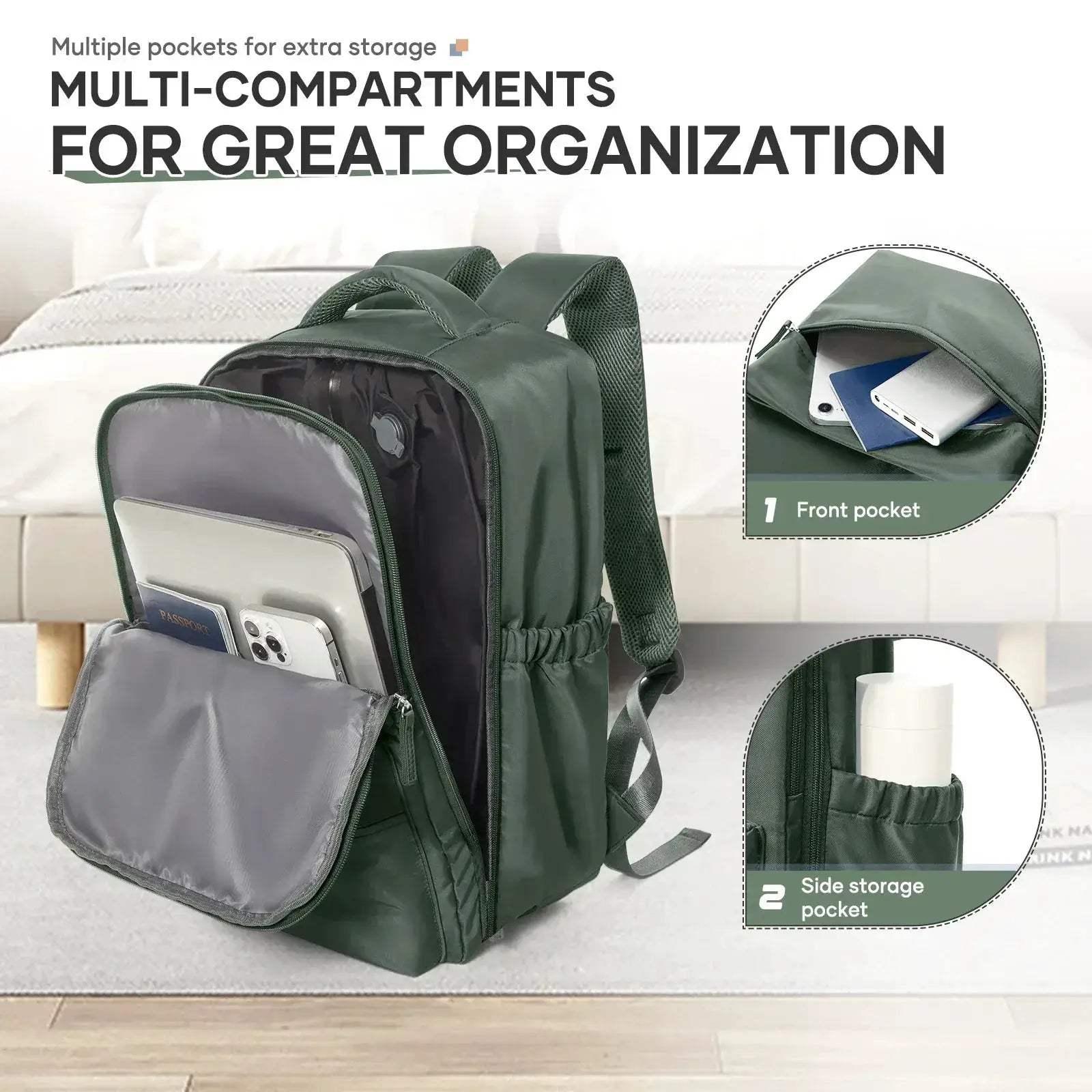 Ryanair Compatible Travel Backpack With Vacuum Compression Pump For Cabin Use - ToylandEU