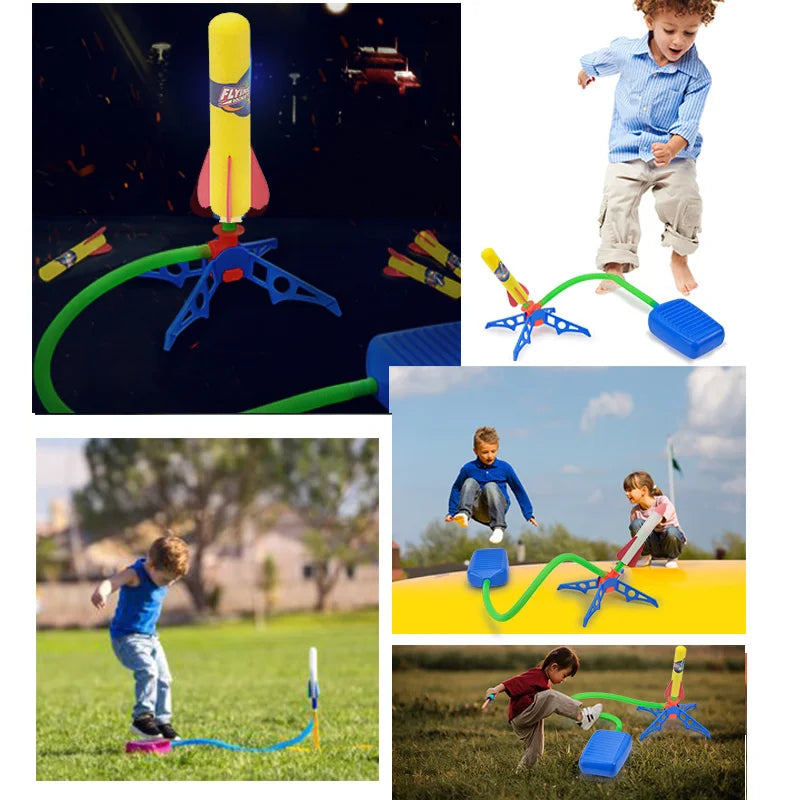 Kid Air Rocket Foot Launcher Toy - Educational Outdoor Game for Children