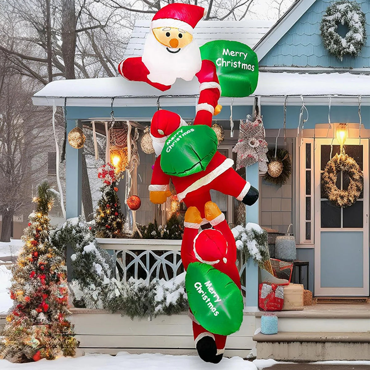 Christmas Inflatable Decoration | 7.8 Feet Tall | 6 Led Lights | Outdoor Yard
