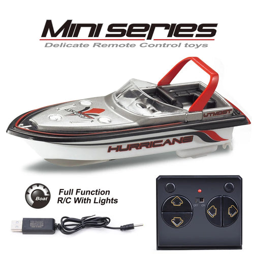 High-Speed Mini RC Boat with Dual Motor and Lights ToylandEU.com Toyland EU