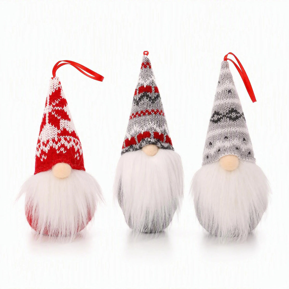 Christmas Plush Gnomes | 3 6 9 Piece Set | Wall Hanging Decor