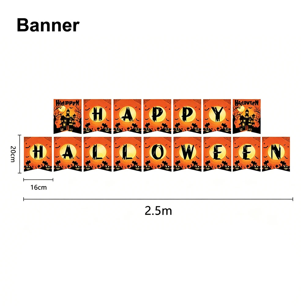 Halloween Party Tableware | Paper Disposable | Plates Cups | Birthday Decor