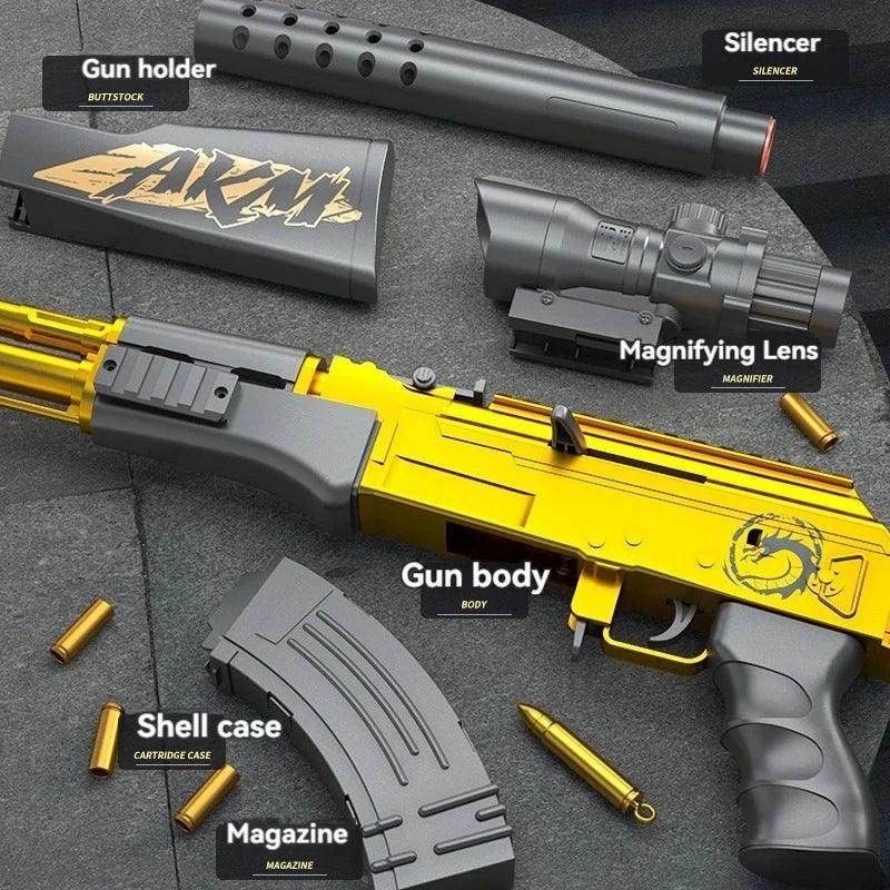 Manual Toy Rifle | AK47 Shell Ejecting | Toylandeu™