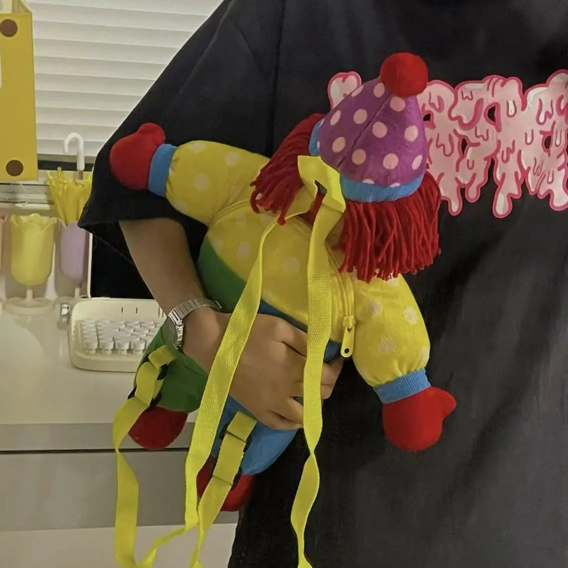 Circus Clown Plush Backpack - 45cm  Soft Stuffed Joker - ToylandEU