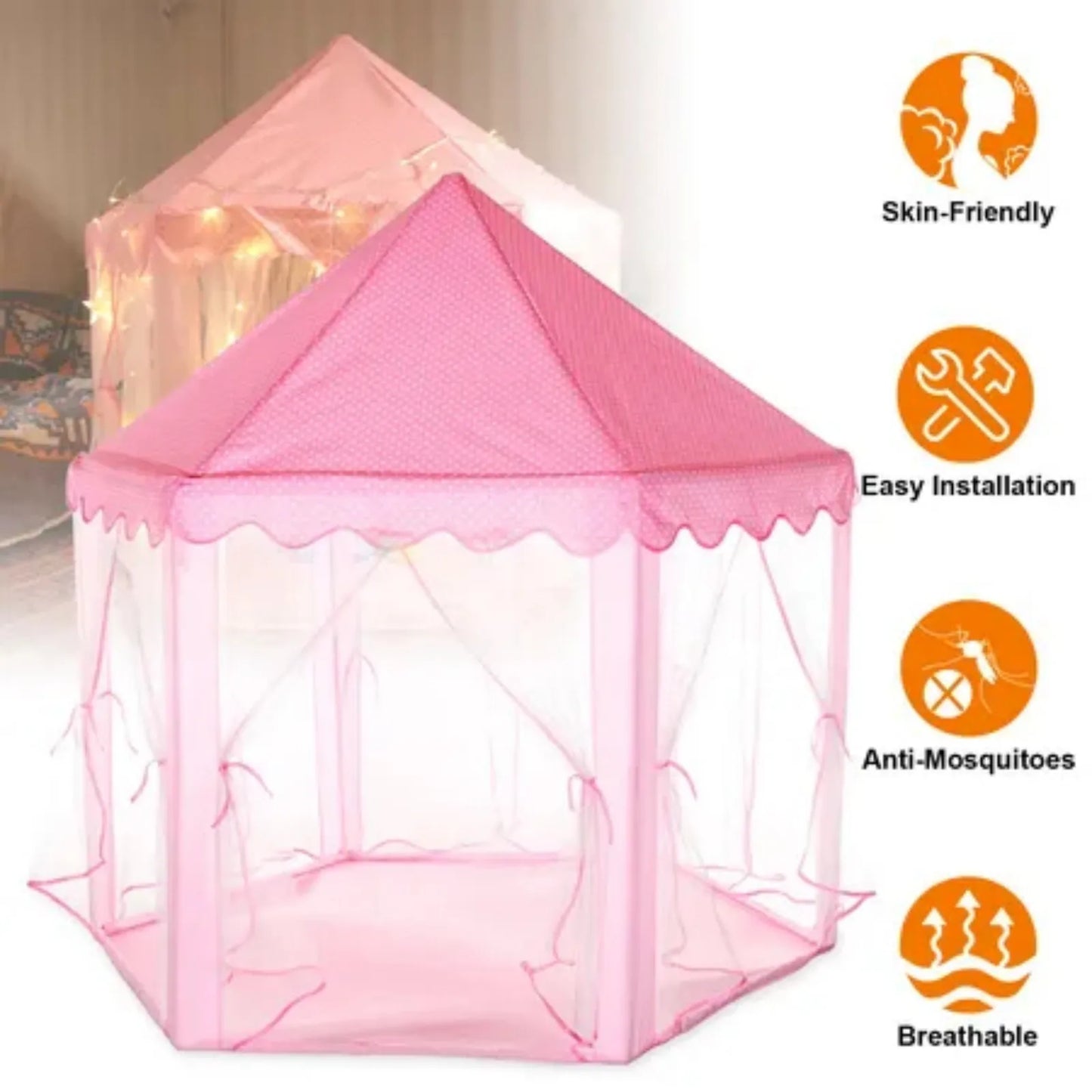 Princess Play Tent Castle for Kids Private Cozy Play Space