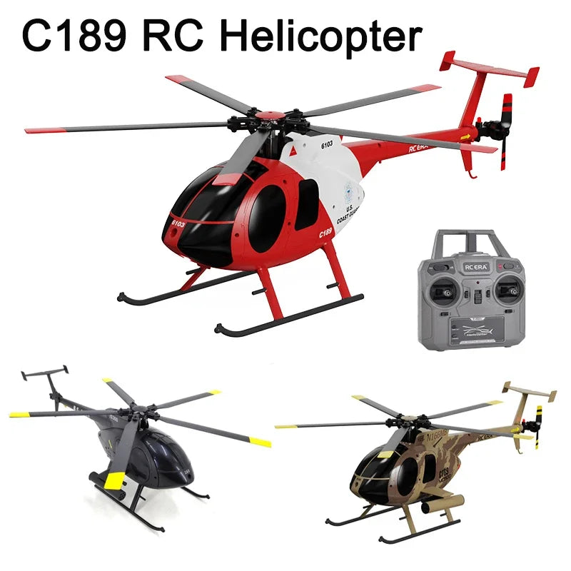 RC RC 1:28 C189 Brushless Dual-Motor Remote Helicopter with 6-Axis Gyro and One-Click Takeoff/Landing