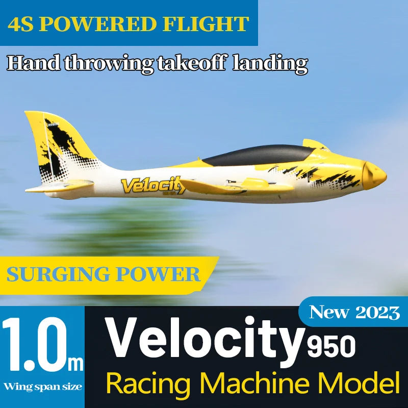 RC Freewing Velocity Patrol Racing RC Airplane - Fixed Wing Model with 6 Channels