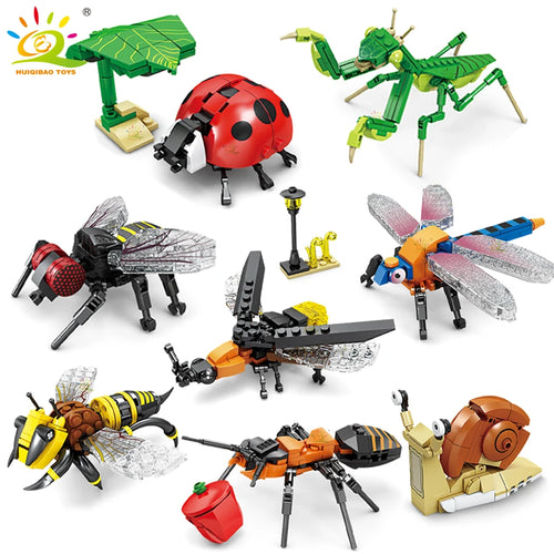 HUIQIBAO Insect Model Building Blocks - Fly Bee City Construction ToylandEU.com Toyland EU