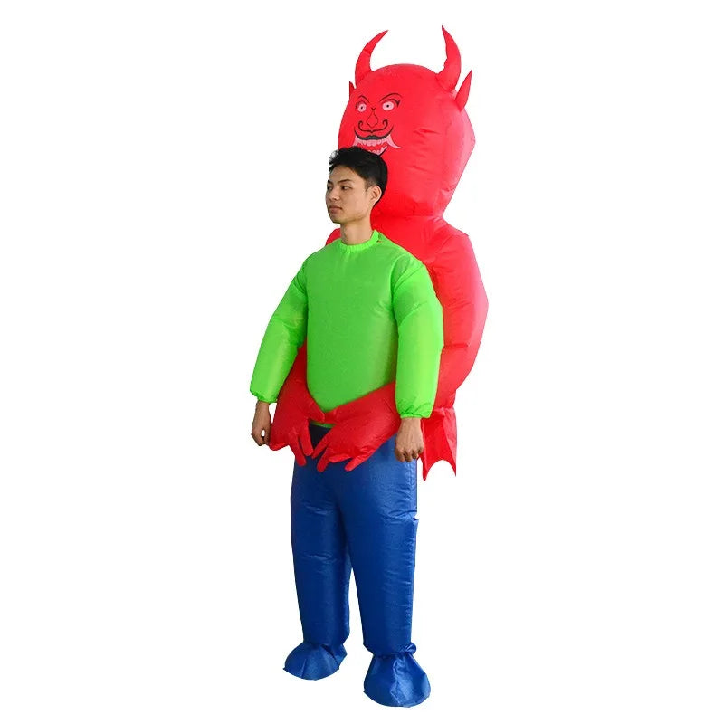 Inflatable Halloween Costume | Ghost Design | Soft Polyester | Unisex Fit