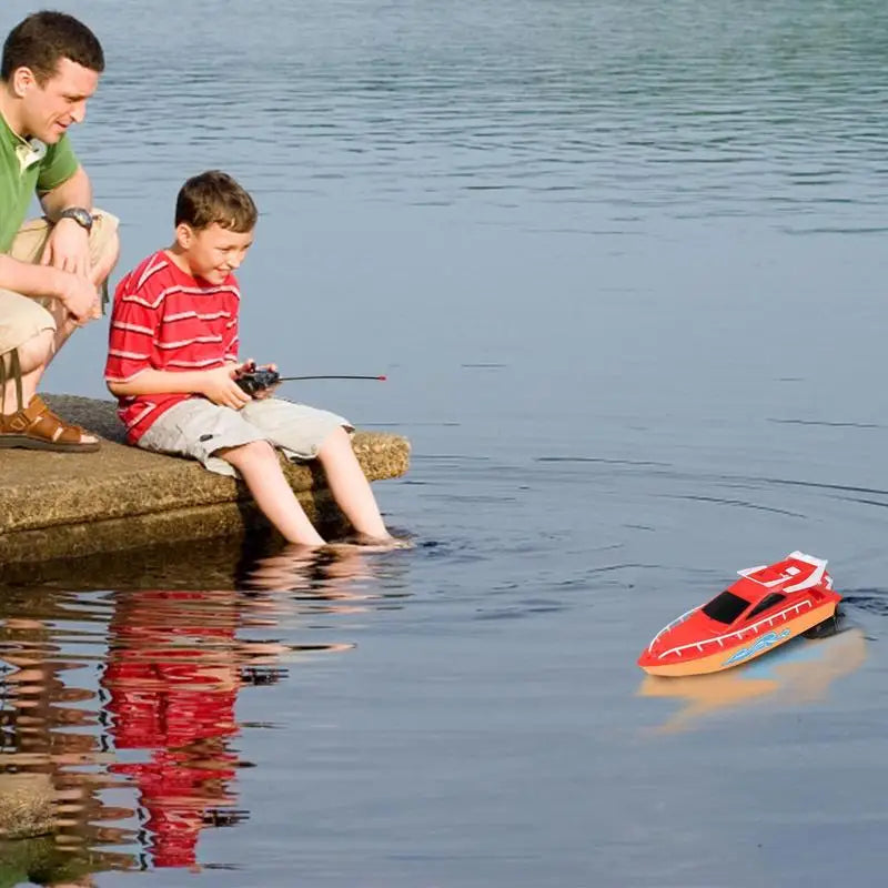 High-Speed Remote Control RC Boat for Children's Racing Fun