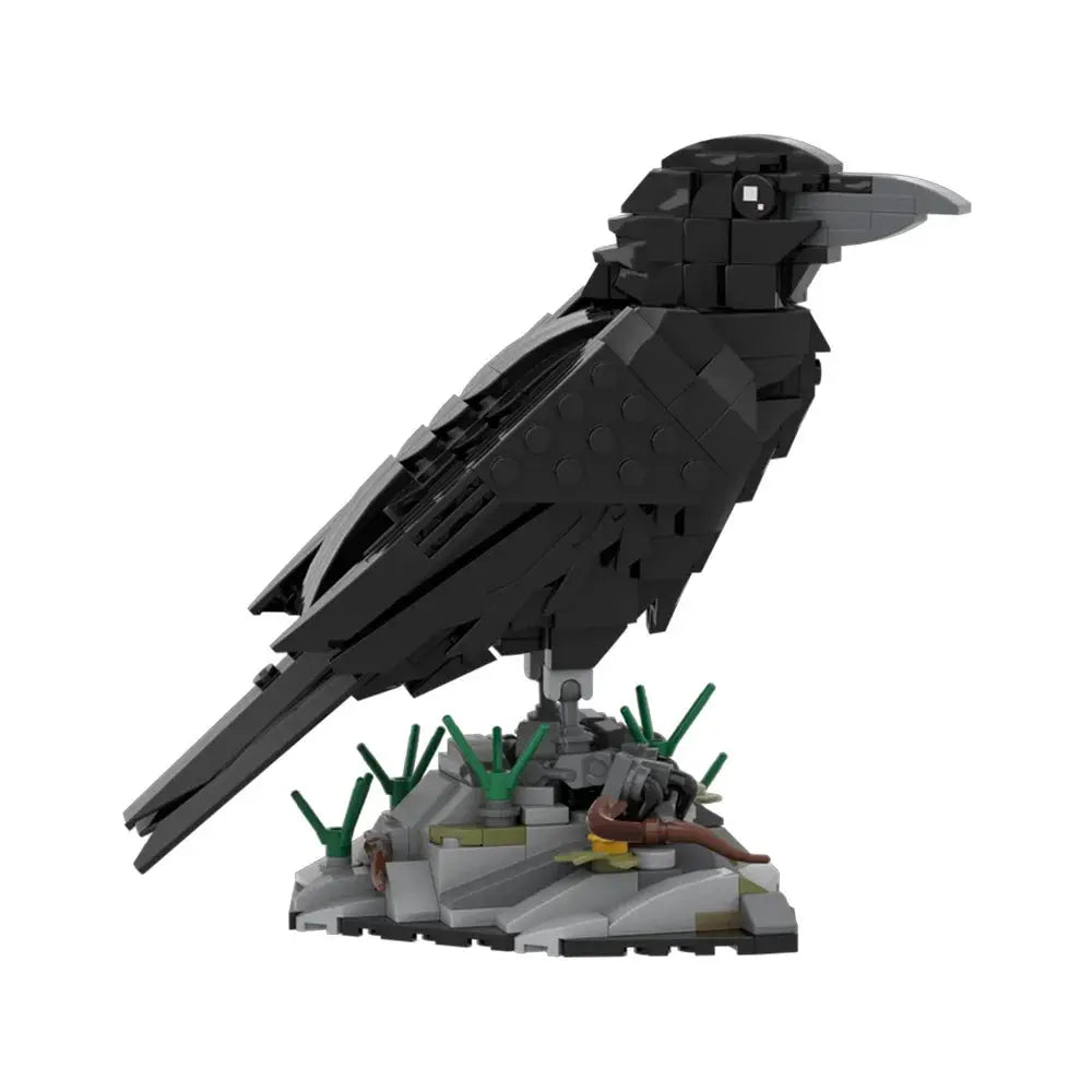 MOC Raven Model Building Blocks Sets Clever Raven Black Bird 3D Home Ornament Assembly Brick STEM Toy Adult Christmas Gifts - ToylandEU