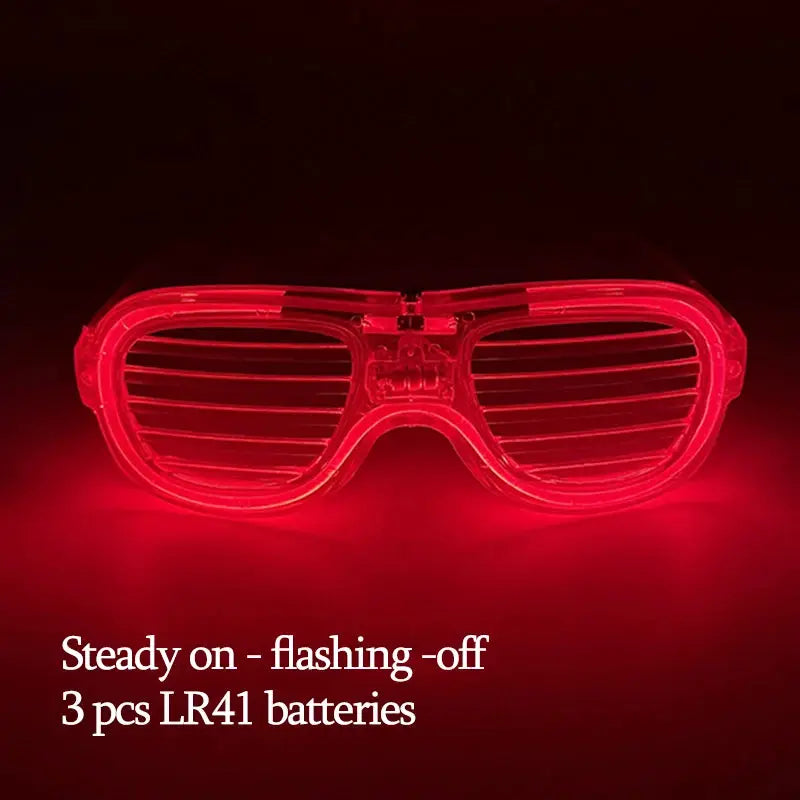 New Acrylic Luminous Glowing Cyberpunk Glasses LED Light Up Halloween Party Glasses Bar Club Props Neon Glasses Supplies - ToylandEU