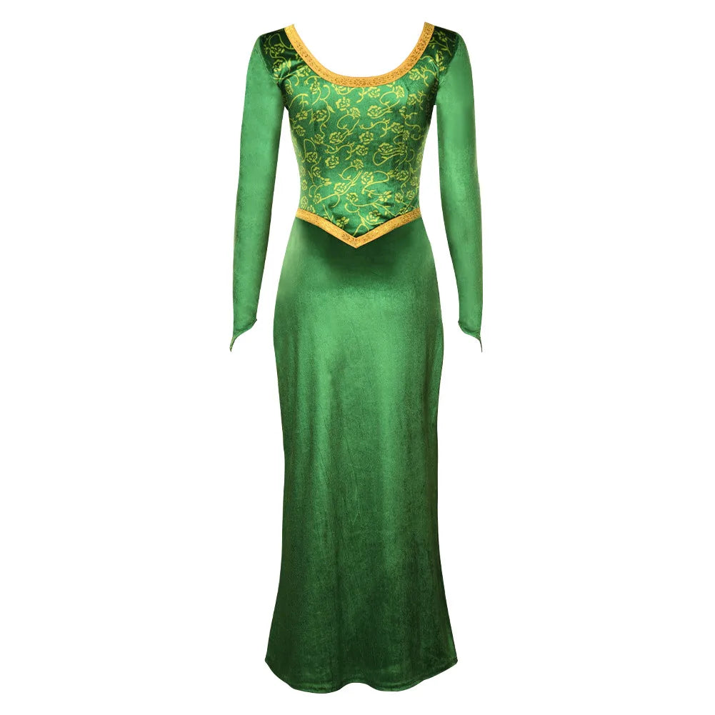 Enchanting Green Fiona Princess Costume for Kids - Perfect for Parties!