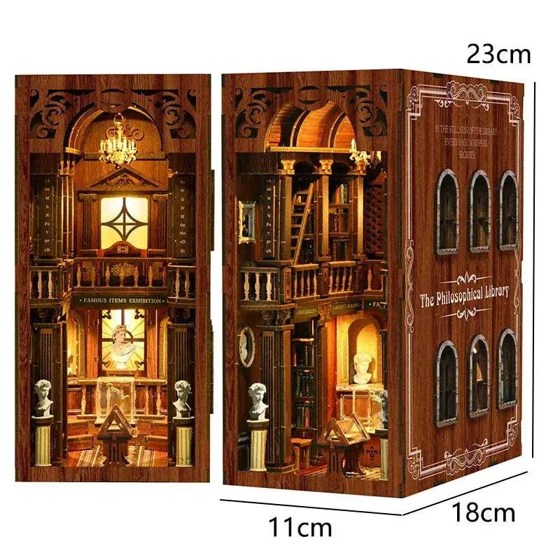 DIY Wooden Book Nook Insert Kit For Dollhouses Decorative - ToylandEU