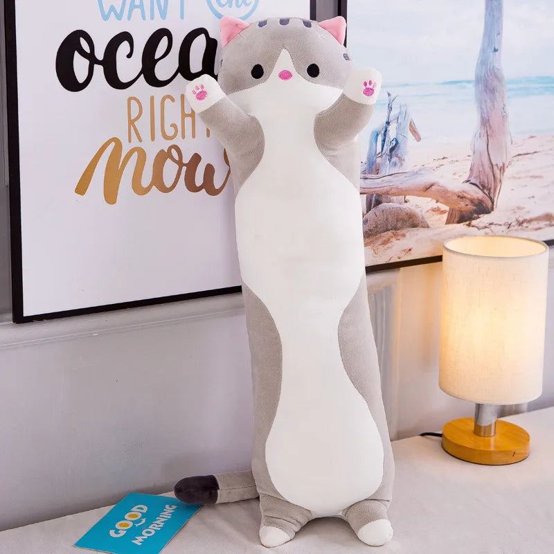 Long Cat Plush Pillow | Extra Long Shape | Toylandeu™