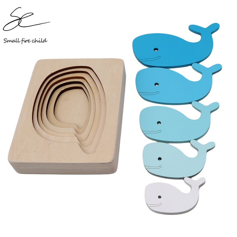 Educational 3D Animal Puzzle for Kids - Wooden Toy for Early Learning