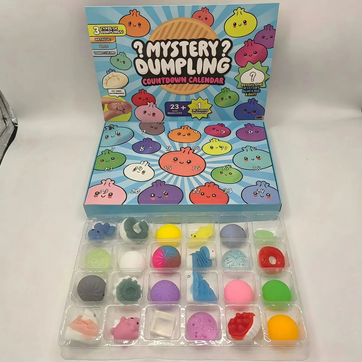 Squishy Advent Calendar | Slow Rebound | Dumpling Blind Box | Holiday Gift