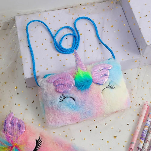 Cute  Unicorn Girls Crossbody Bags Soft Plush Kids Children's ToylandEU.com Toyland EU