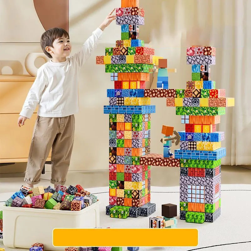 Magnetic Building Blocks Set | 10-500 Pieces | STEM Montessori Toy | World Model