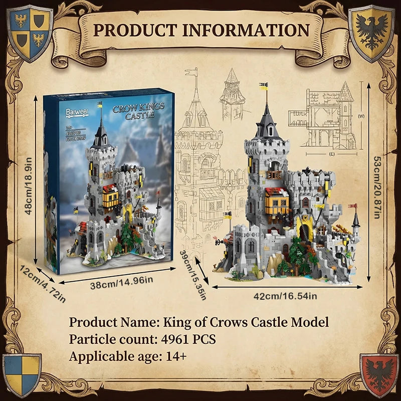Medieval Castle Building Blocks | 4961 Pcs | Compatible Bricks | Adult Model Kit