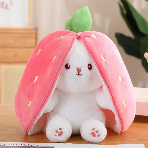 Soft and Adorable Strawberry Rabbit Plush Toys with Hidden Kawaii Bunny in Sizes 20-45cm ToylandEU.com Toyland EU