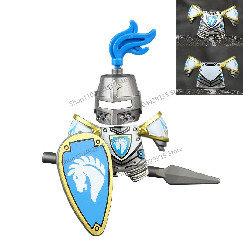 Micro Blocks | Medieval Knight Figures | Plastic Model Kit | Ages 14 Plus