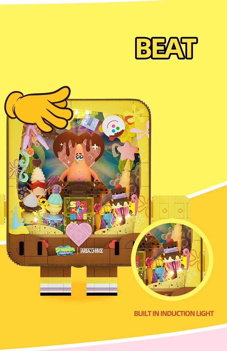 Spongebob Cartoon Krusty Krab Restaurant Building Blocks Toy - ToylandEU