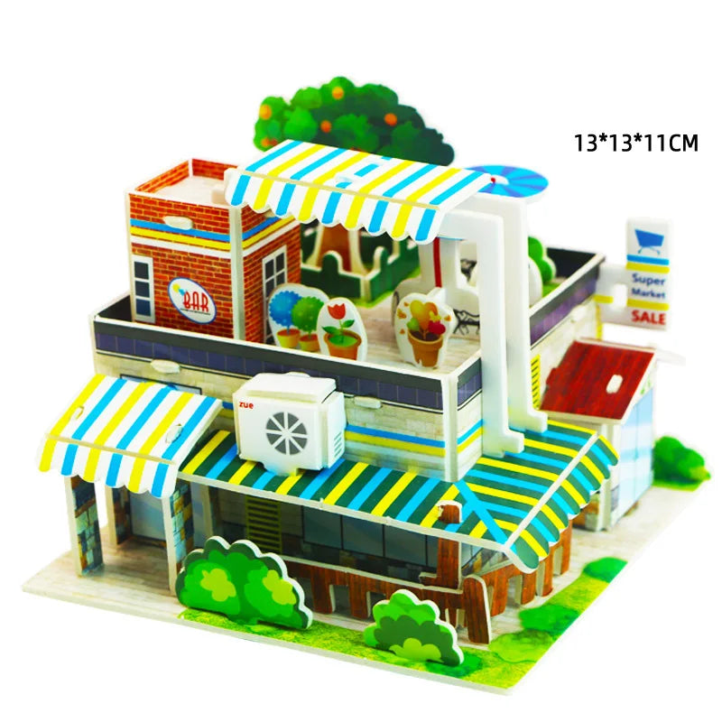 3D Puzzle | Villa House Castle Model | Cardboard Construction | Ages 6-14