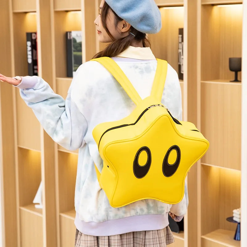 Cute Super Mario Big Eye Star Backpack with Korean Spicy Girl Y2K Fashion - ToylandEU