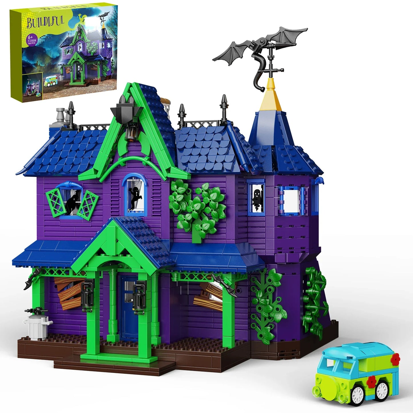 Haunted House Building Blocks Set Compatible With Lego 1461 Pcs