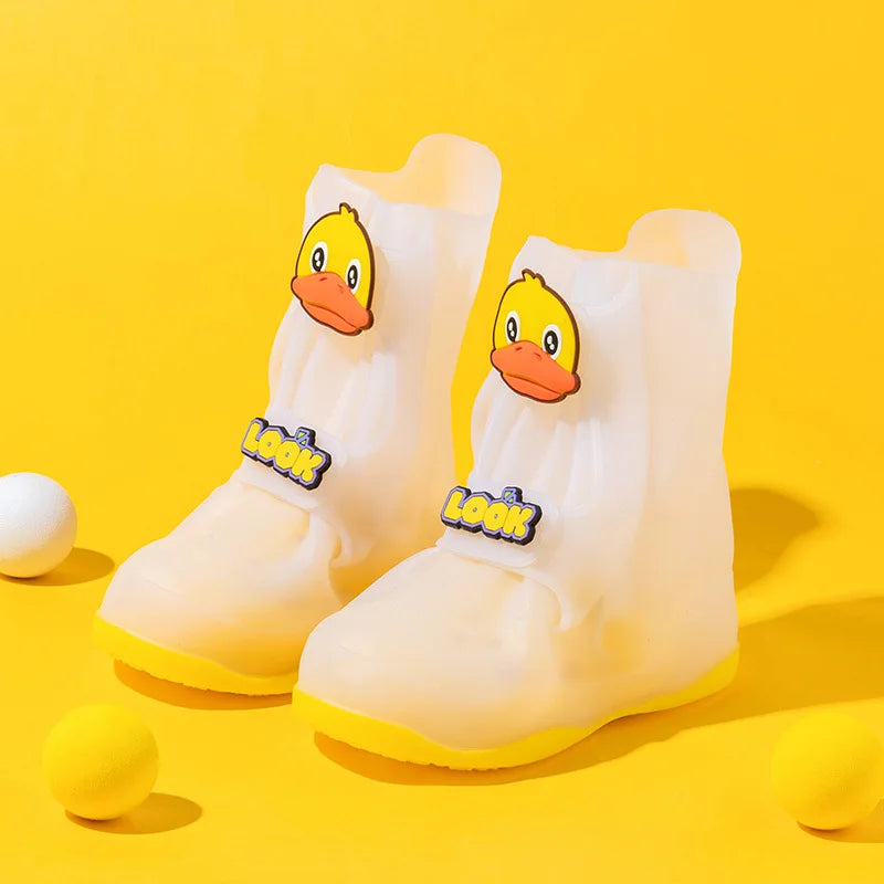 Children Rain Boots | Non-Slip Rubber | Mid-Calf | Pink Blue Yellow Ages 4-6 Yrs