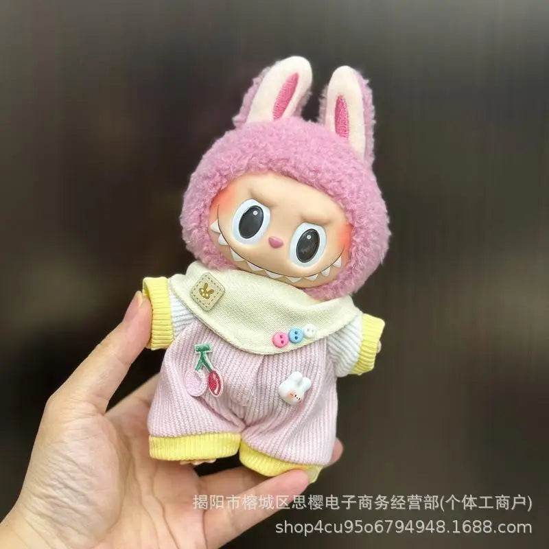 Mini Plush Dolls Clothes Outfit Accessories For Korea Kpop Exo 15-17cm Labubu Idol Overalls Set Clothing Gift 2025 New - ToylandEU