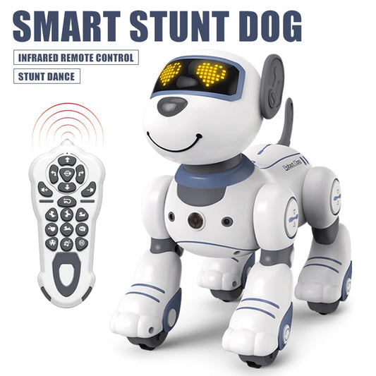 Voice-Controlled Stunt Dog RC Robot Toy with Touch-Sense Tech