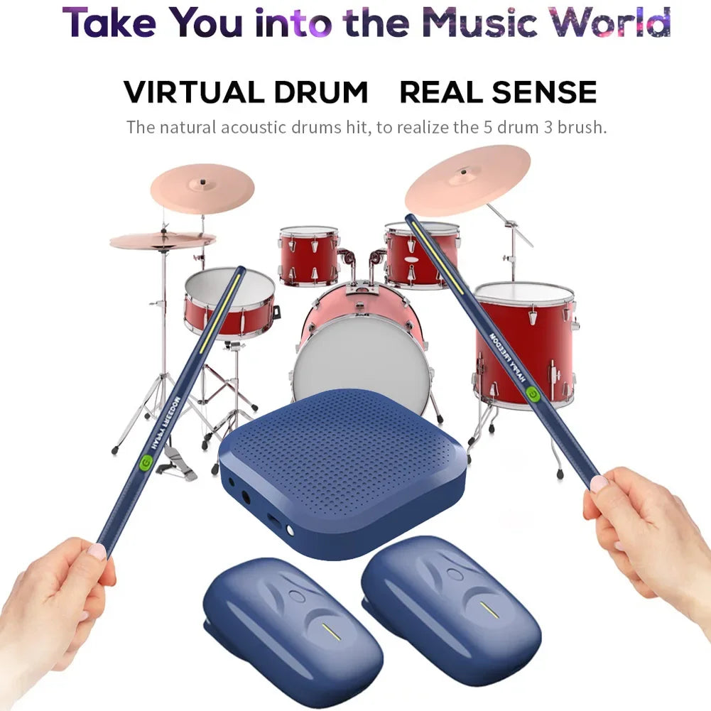 Portable Electronic Air Drum With Drumsticks For Beginners